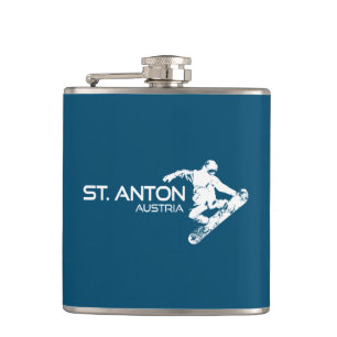 Flasques St. Anton Autriche Snowboarder