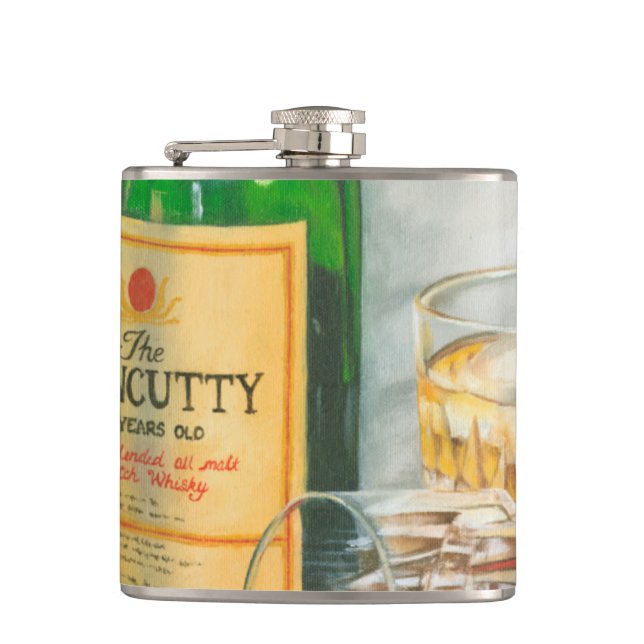 Flasques Still Life with Scotch par Jennifer Goldberger (Devant)