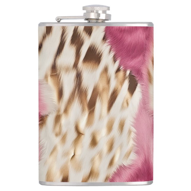 Flasques Stylish Girly Rose White Gold Zebra (Devant)