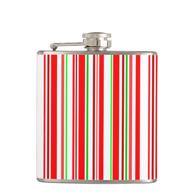 Flasques Sucre de canne Stripes Noël Joyeux Fêtes (Devant)