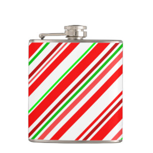 Flasques sucre de canne Stripes Noël Joyeux Fêtes