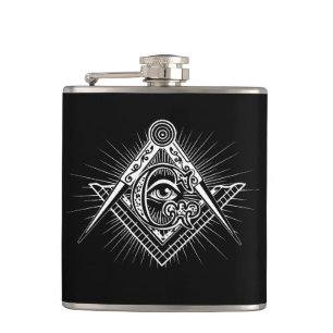 Flasques Symbole de la franc-maçonnerie des yeux Illuminati