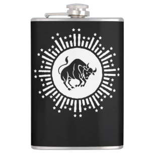 Flasques Symbole du zodiaque Taureau avec éruption stellair