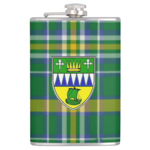 Flasques Tartan et crête irlandais de Kerry du comté