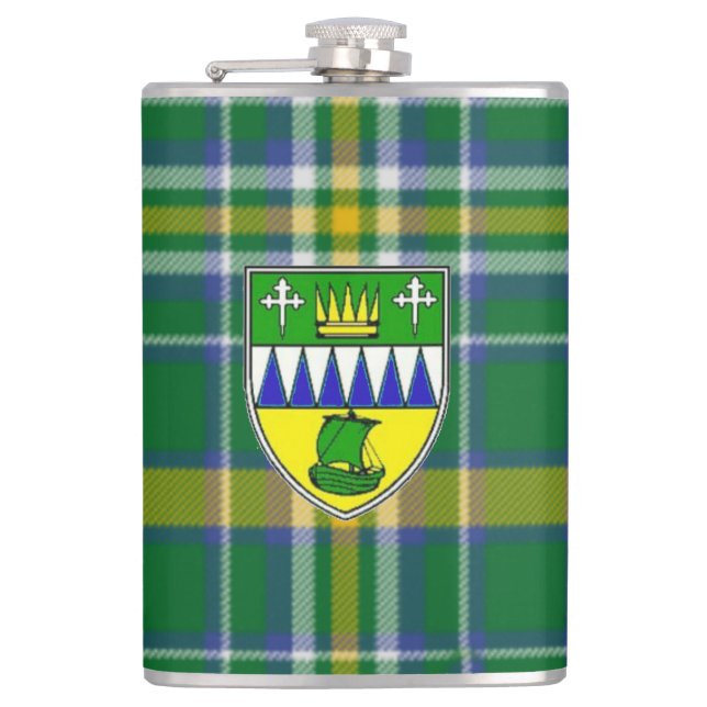 Flasques Tartan et crête irlandais de Kerry du comté (Devant)