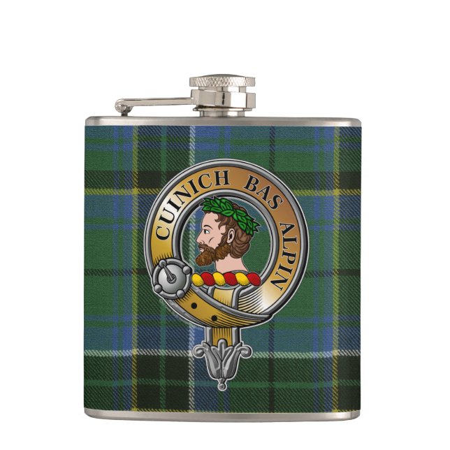 Flasques Tartan et insigne MacAlpine (Devant)