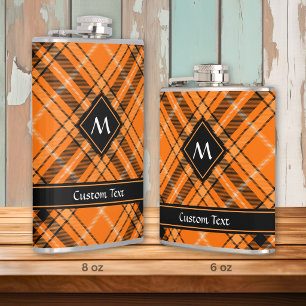 Flasques Tartan Orange Halloween