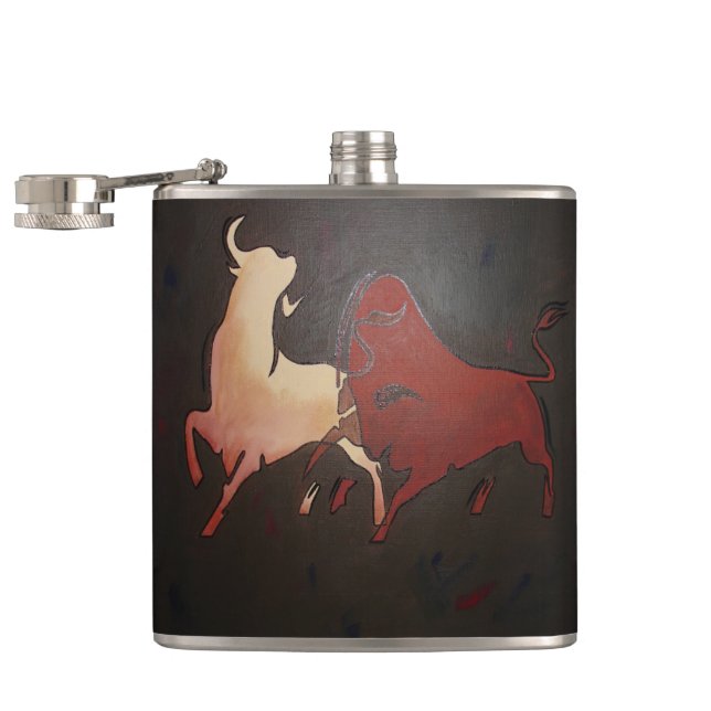 Flasques Taurean Bulls Animal Art (Ouvert)