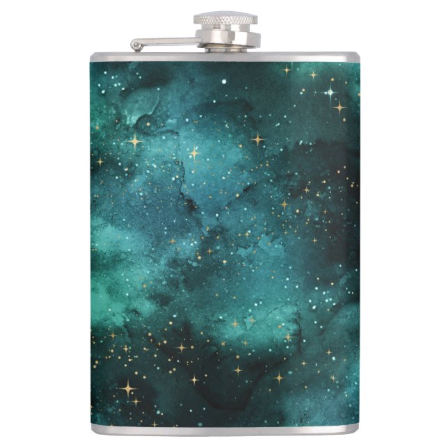 Flasques Teal galaxy Series Design 1 (Devant)