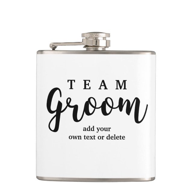 Flasques Team Groom Les Favoris de Mariage Moderne pour Gro (Devant)