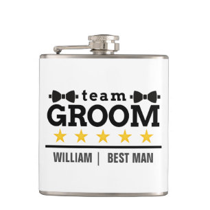 Flasques Team Groom personnalisée Best Man