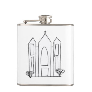 Flasques Temple mormon simple moderne de Salt Lake City LDS