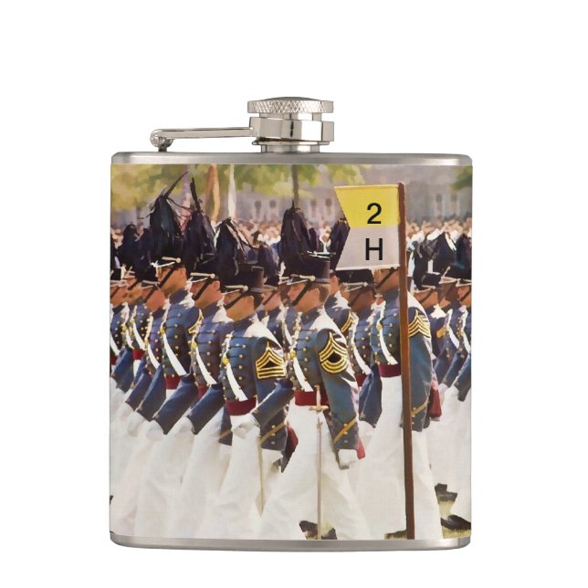 Flasques Texte personnalisable de cadets de West Point (Devant)