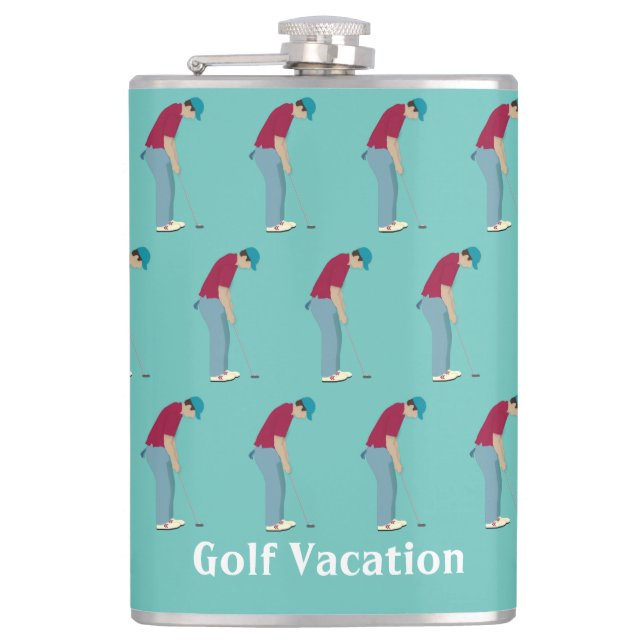 Flasques Thème de golf turquoise (Devant)