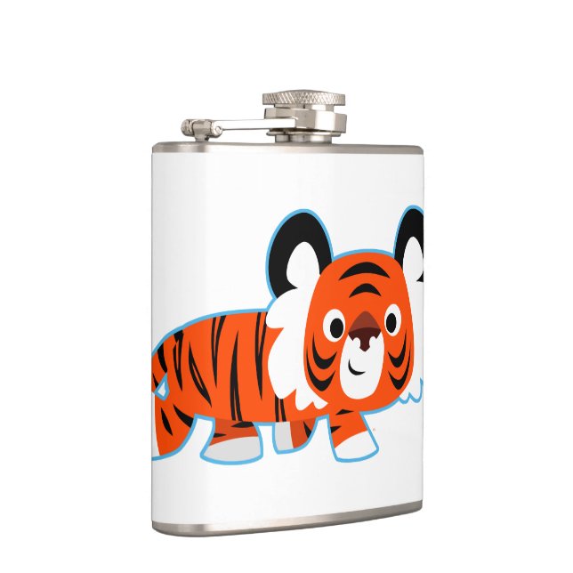 Flasques Tigre de dessin mignon sur le ballon de la hanche (Droite)