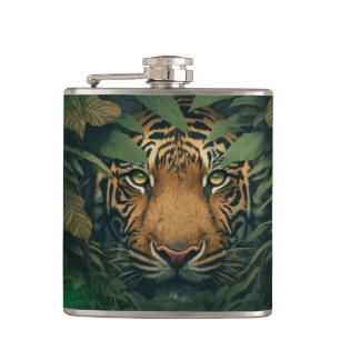 Flasques Tigre se cachant dans le feuillage