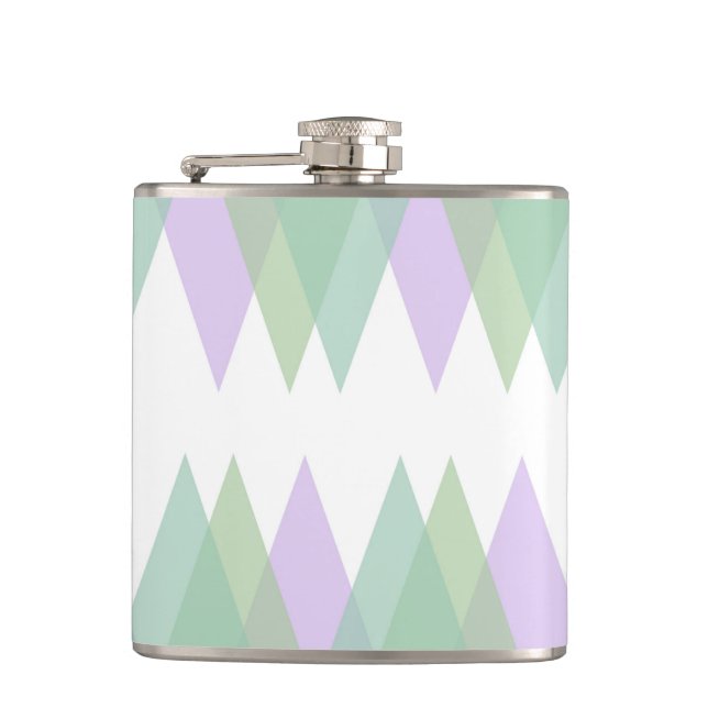 Flasques Triangles vert et lilas (Devant)