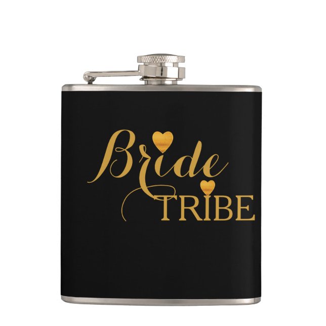 Flasques Tribe Black Gold Heart Bride (Devant)