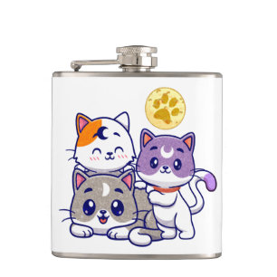 Flasques Trio adorable - Trois chats mignons