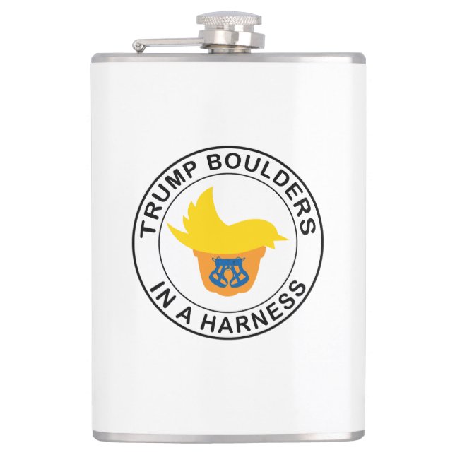 Flasques Trump Boulders Dans Un Harcèlement (Devant)