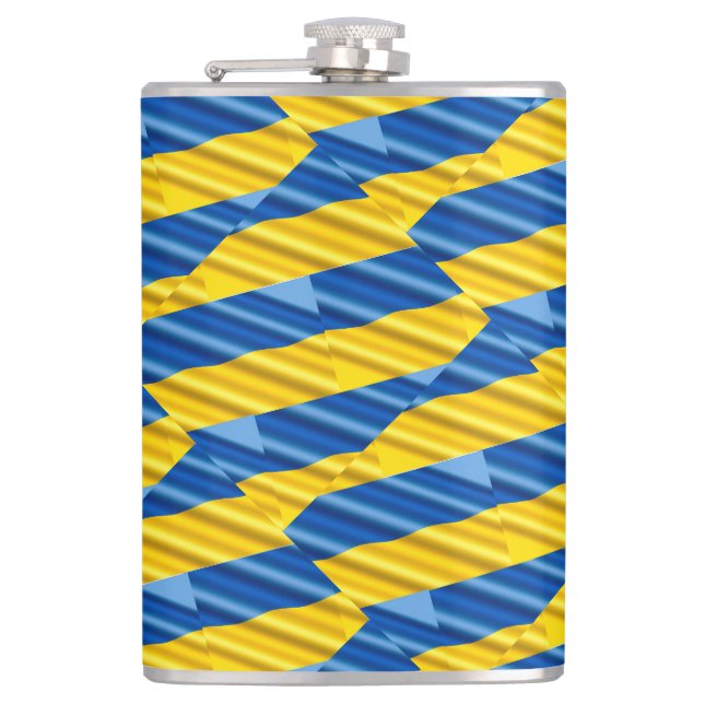 Flasques Ukraine bleue et jaune Inspiration de la paix anti (Devant)
