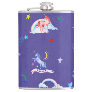 Flasques Unicornes aquarelle