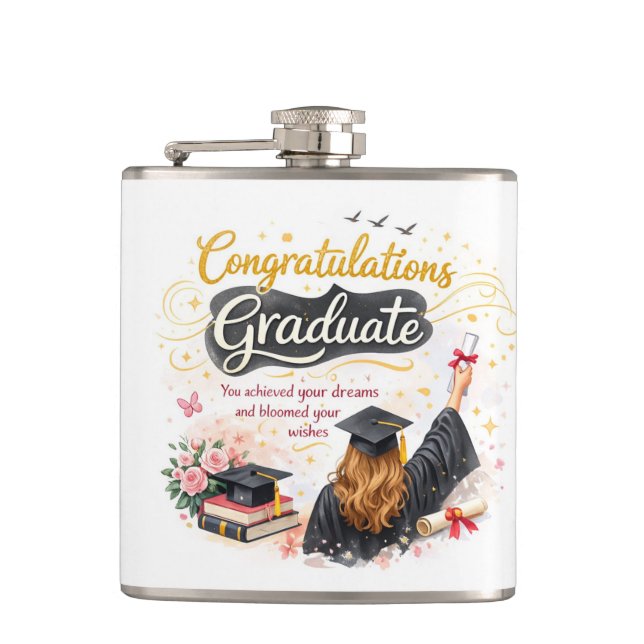 Flasques Unique Class of 2026 Graduation Gift Flask (Devant)