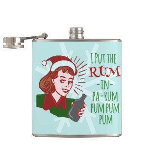 Flasques Vacances potables de femme rhum drôle de Noël de