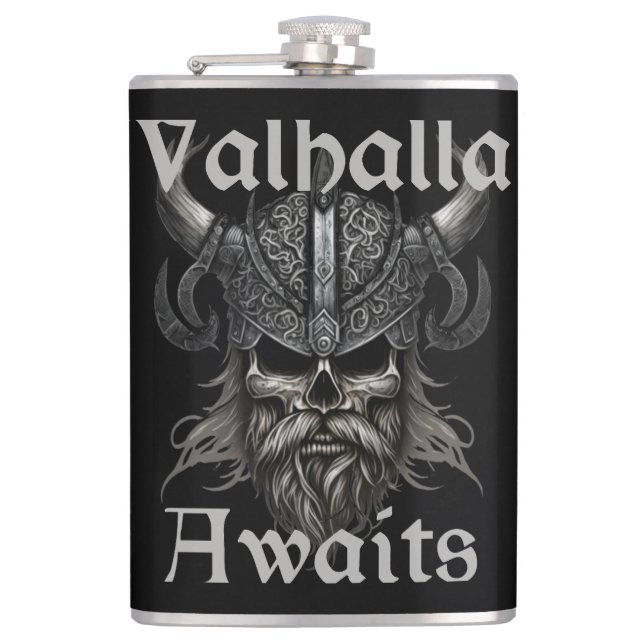 Flasques Valhalla attend - Crâne (Devant)