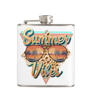 Flasques Vibes d'été   Lunettes de soleil vintages   Sunset