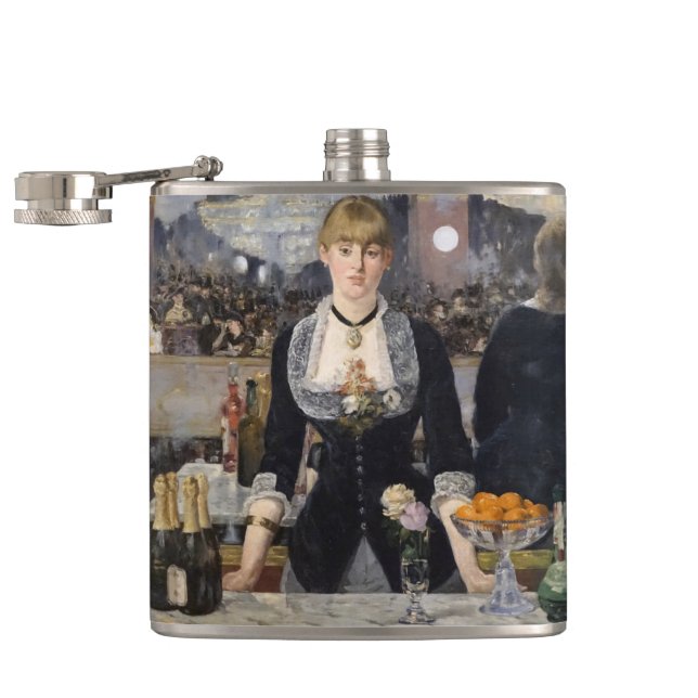 Flasques Victorian Barmaid Girl at Folies Bergere, France (Ouvert)