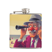 Vieil Homme avec Lunette d'Approche sur la Plage,