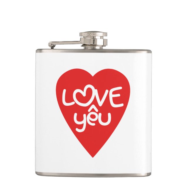Flasques Vietnamien Valentine ♥ Love Yêu ♥ Asian Wordplay (Devant)