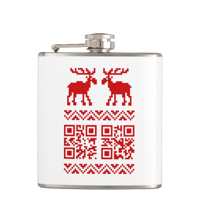 Flasques Vilain Sweater QR Code Bonne année! (Devant)