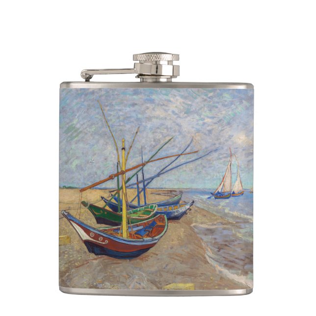 Flasques Vincent van Gogh - Bateaux de pêche sur la plage (Devant)