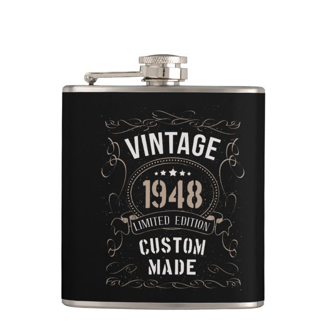 Flasques Vintage 1948 Limited Edition Personnalisé (Devant)