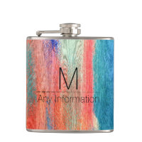 Vintage Colorful Wood Grain Art Abstrait moderne