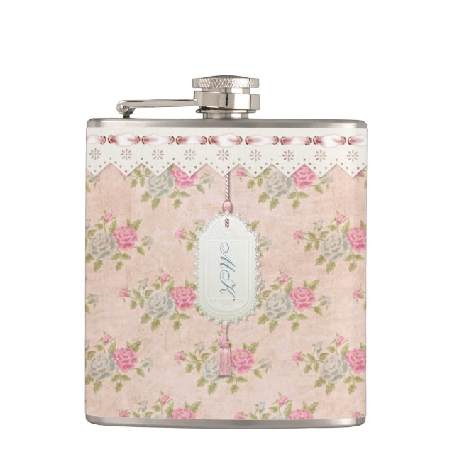 Flasques Vintage rose Floral (Devant)