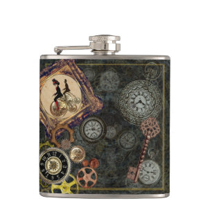 Flasques Vintage vapeur bouchon mécanique motif art