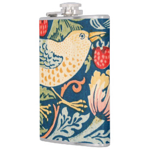 Flasques Vintage William Morris 'Strawberry Thief' Motif