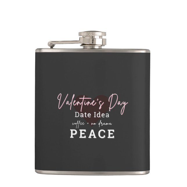 Flasques Vinyl Wrapped Flask Valentines Day Peace (Devant)