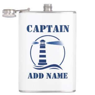 Flasques Votre nom Phare Captain Flask