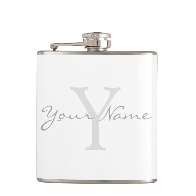 Flasques Votre nom, texte, initiales, monogramme fiole de h (Devant)