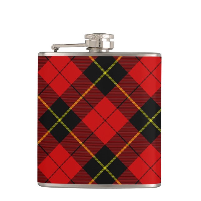 Flasques Wallace tartan rouge noir plaid (Devant)