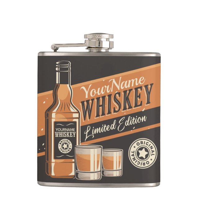 Flasques Whiskey Liquor Bottle Western Bar (Devant)