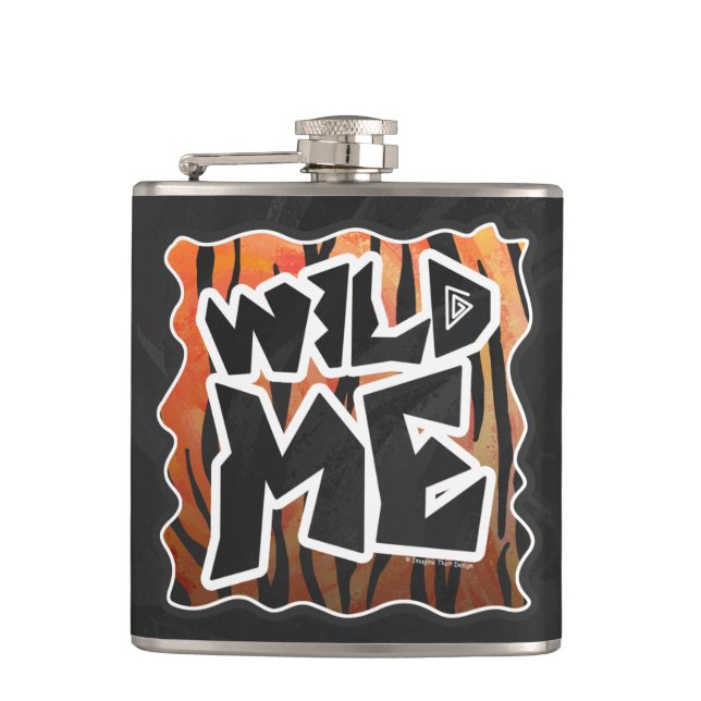 Flasques Wild Me Tiger Hot orange et noir (Devant)