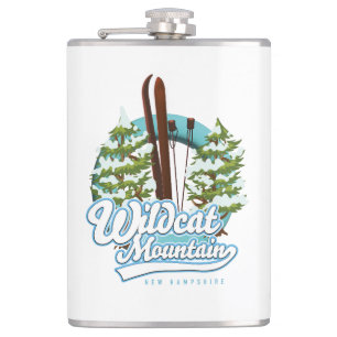 Flasques Wildcat Mountain New Hampshire poster de ski Coffe