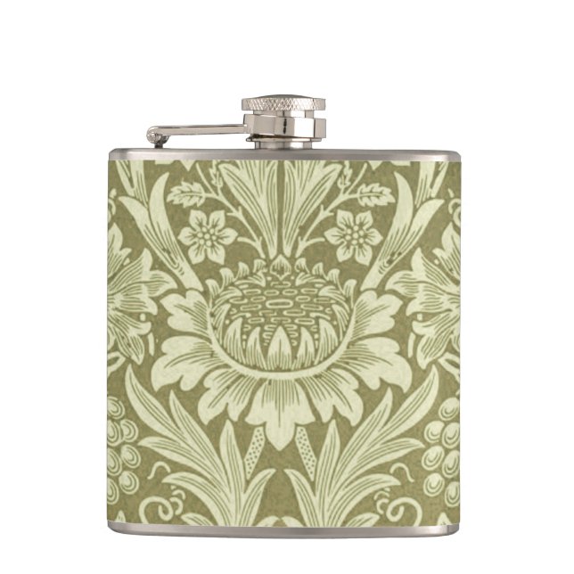 Flasques William Morris Fleur verte tournesol (Devant)