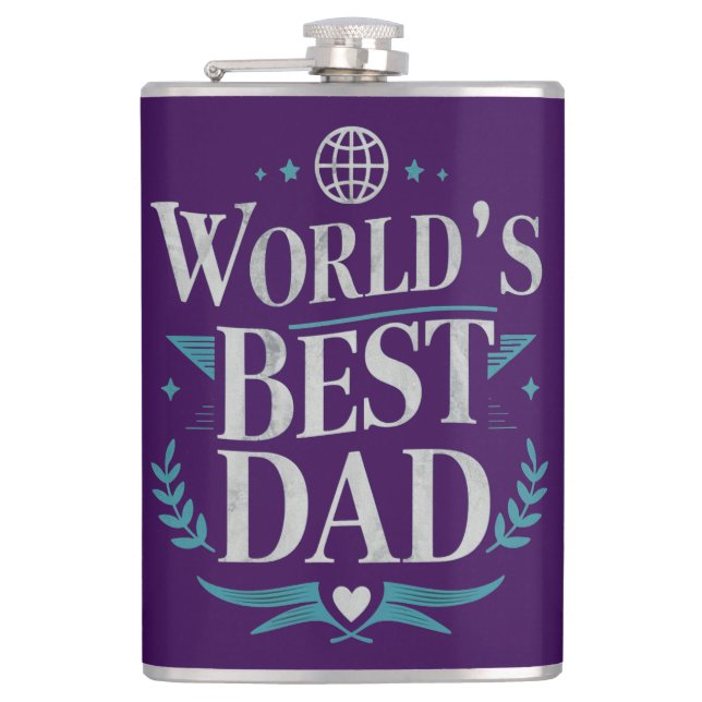 Flasques World's Best Dad Purple (Devant)