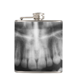 Flasques X-Ray Teeth Bouche sourire noir et blanc